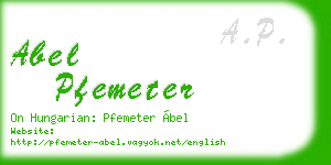 abel pfemeter business card