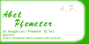 abel pfemeter business card